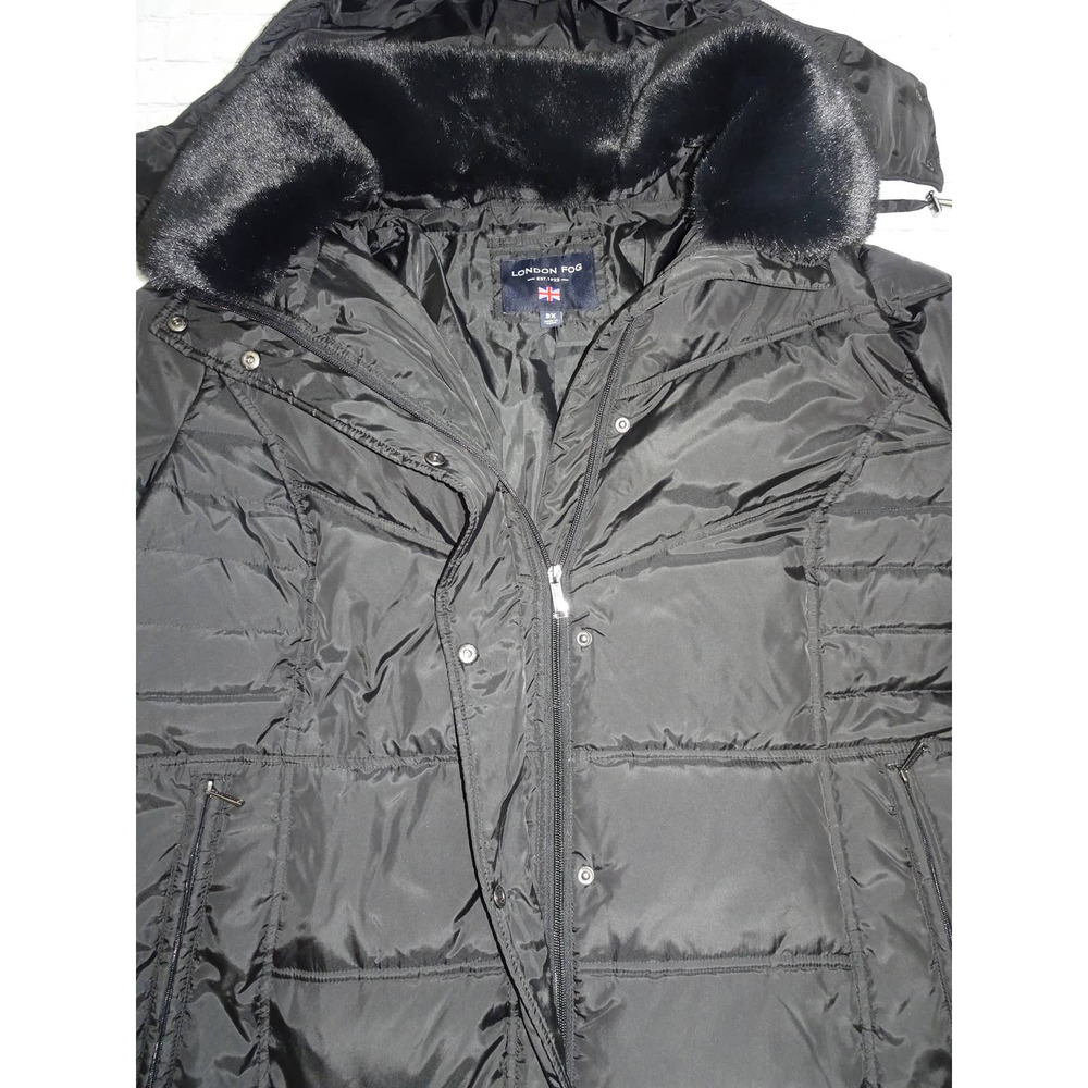 London Fog Women's Sz 3X Black Button Zipper Up Puffer Jacket No tags - Picture 7 of 11